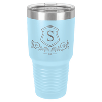 Light Blue Polar Camel 30 oz. Ringneck Tumbler with Logo Lid