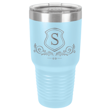 Light Blue Polar Camel 30 oz. Ringneck Tumbler with Logo Lid
