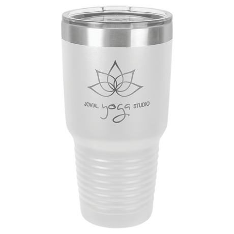 White Polar Camel 30 oz. Ringneck Tumbler with Logo Lid