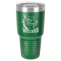 Green Polar Camel 30 oz. Ringneck Tumbler with Logo Lid