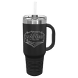 Black Polar Camel 40 oz. Travel Mug with Snap Lid & Straw