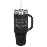 Black Polar Camel 40 oz. Travel Mug with Snap Lid & Straw