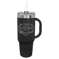 Black Polar Camel 40 oz. Travel Mug with Snap Lid & Straw