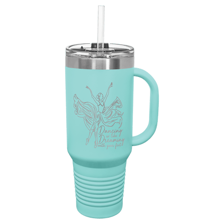 Teal Polar Camel 40 oz. Travel Mug with Snap Lid & Straw
