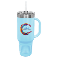 Light Blue Polar Camel 40 oz. Travel Mug with Snap Lid & Straw