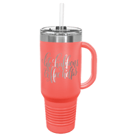 Coral Polar Camel 40 oz. Travel Mug with Snap Lid & Straw