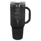 Black Ghost Black Polar Camel 40 oz. Travel Mug with Handle & Straw
