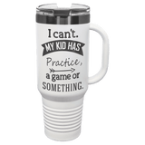 White Ghost Black Polar Camel 40 oz. Travel Mug with Handle & Straw