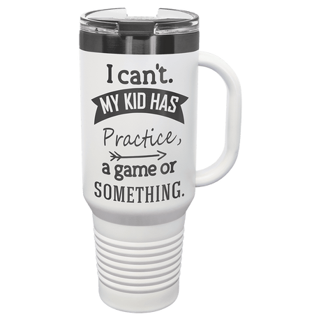 White Ghost Black Polar Camel 40 oz. Travel Mug with Handle & Straw