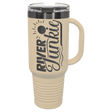 Sand/Ghost Black Polar Camel 40 oz. Warm Travel Mug with Handle & Straw