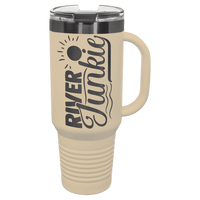 Sand/Ghost Black Polar Camel 40 oz. Warm Travel Mug with Handle & Straw