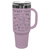 Moody Lilac Ghost Black Polar Camel 40 oz. Travel Mug with Handle & Straw