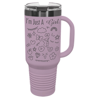 Moody Lilac Ghost Black Polar Camel 40 oz. Travel Mug with Handle & Straw