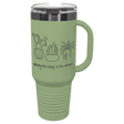 Sage/Ghost Black Polar Camel 40 oz. Summer Travel Mug with Handle & Straw