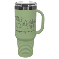 Sage/Ghost Black Polar Camel 40 oz. Summer Travel Mug with Handle & Straw