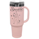Blush Ghost Black Polar Camel 40 oz. Travel Mug with Handle & Straw