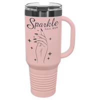 Blush Ghost Black Polar Camel 40 oz. Travel Mug with Handle & Straw