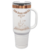 White Rose Gold Polar Camel 40 oz. Travel Mug with Handle & Straw