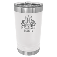 White Polar Camel 16 oz. Pint with Slider Lid