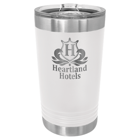 White Polar Camel 16 oz. Pint with Slider Lid