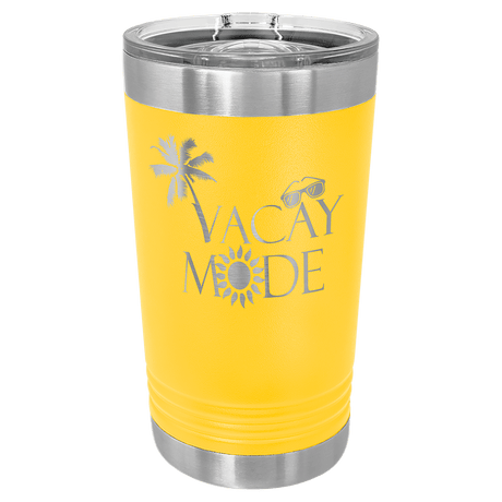 Yellow Polar Camel 16 oz. Pint with Slider Lid