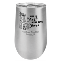 Stainless Steel Polar Camel 16 oz. Vacuum Insulated Stemless Tumbler with Lid