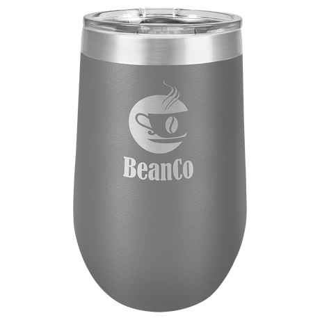 Dark Gray Polar Camel 16 oz. Vacuum Insulated Stemless Tumbler with Lid