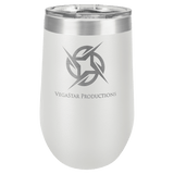 White Polar Camel 16 oz. Vacuum Insulated Stemless Tumbler with Lid