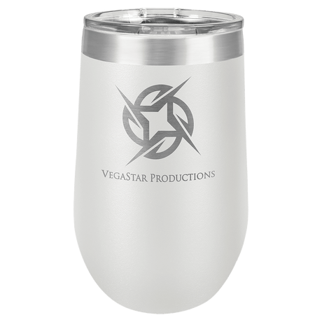 White Polar Camel 16 oz. Vacuum Insulated Stemless Tumbler with Lid