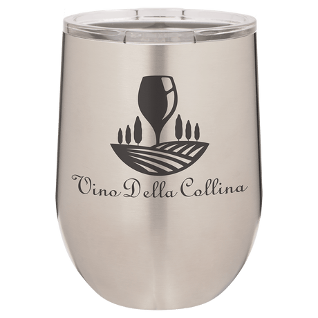 Stainless Steel Polar Camel 12 oz. Vacuum Insulated Stemless Wine Tumbler with Lid