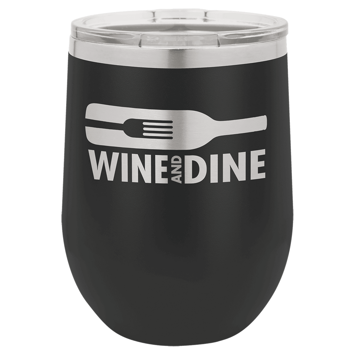 Black Polar Camel 12 oz. Vacuum Insulated Stemless Wine Tumbler with Lid