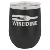 Black Polar Camel 12 oz. Vacuum Insulated Stemless Wine Tumbler with Lid