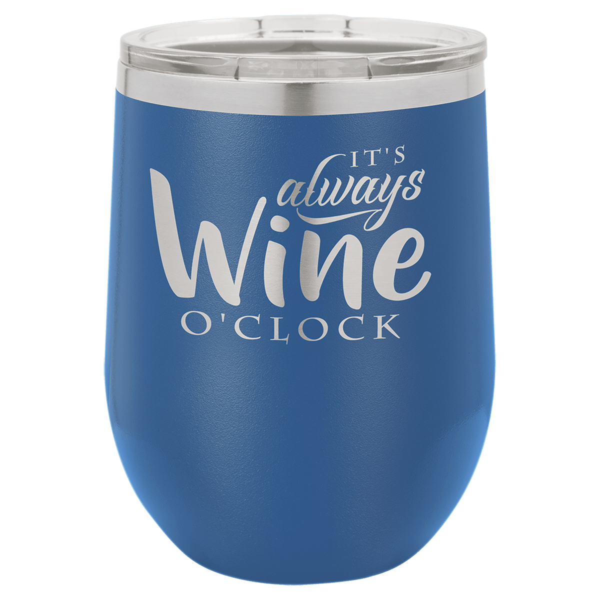 Royal Blue Polar Camel 12 oz. Vacuum Insulated Stemless Wine Tumbler with Lid