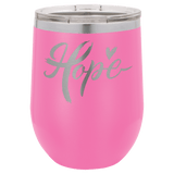 Pink Polar Camel 12 oz. Vacuum Insulated Stemless Wine Tumbler with Lid