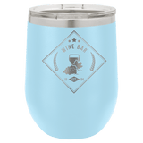 Light Blue Polar Camel 12 oz. Vacuum Insulated Stemless Wine Tumbler with Lid