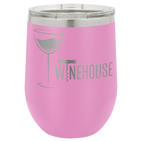Light Purple Polar Camel 12 oz. Vacuum Insulated Stemless Wine Tumbler with Lid