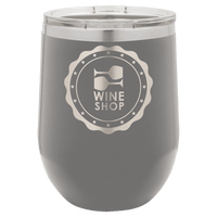 Dark Gray Polar Camel 12 oz. Vacuum Insulated Stemless Wine Tumbler with Lid