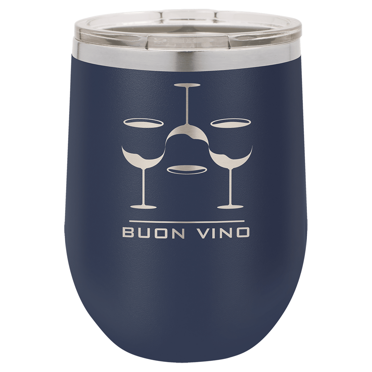 Navy Blue Polar Camel 12 oz. Vacuum Insulated Stemless Wine Tumbler with Lid