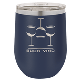 Navy Blue Polar Camel 12 oz. Vacuum Insulated Stemless Wine Tumbler with Lid