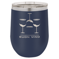 Navy Blue Polar Camel 12 oz. Vacuum Insulated Stemless Wine Tumbler with Lid