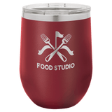 Maroon Polar Camel 12 oz. Vacuum Insulated Stemless Wine Tumbler with Lid