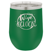 Green Polar Camel 12 oz. Vacuum Insulated Stemless Wine Tumbler with Lid