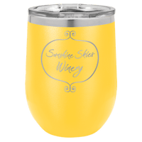 Yellow Polar Camel 12 oz. Vacuum Insulated Stemless Wine Tumbler with Lid