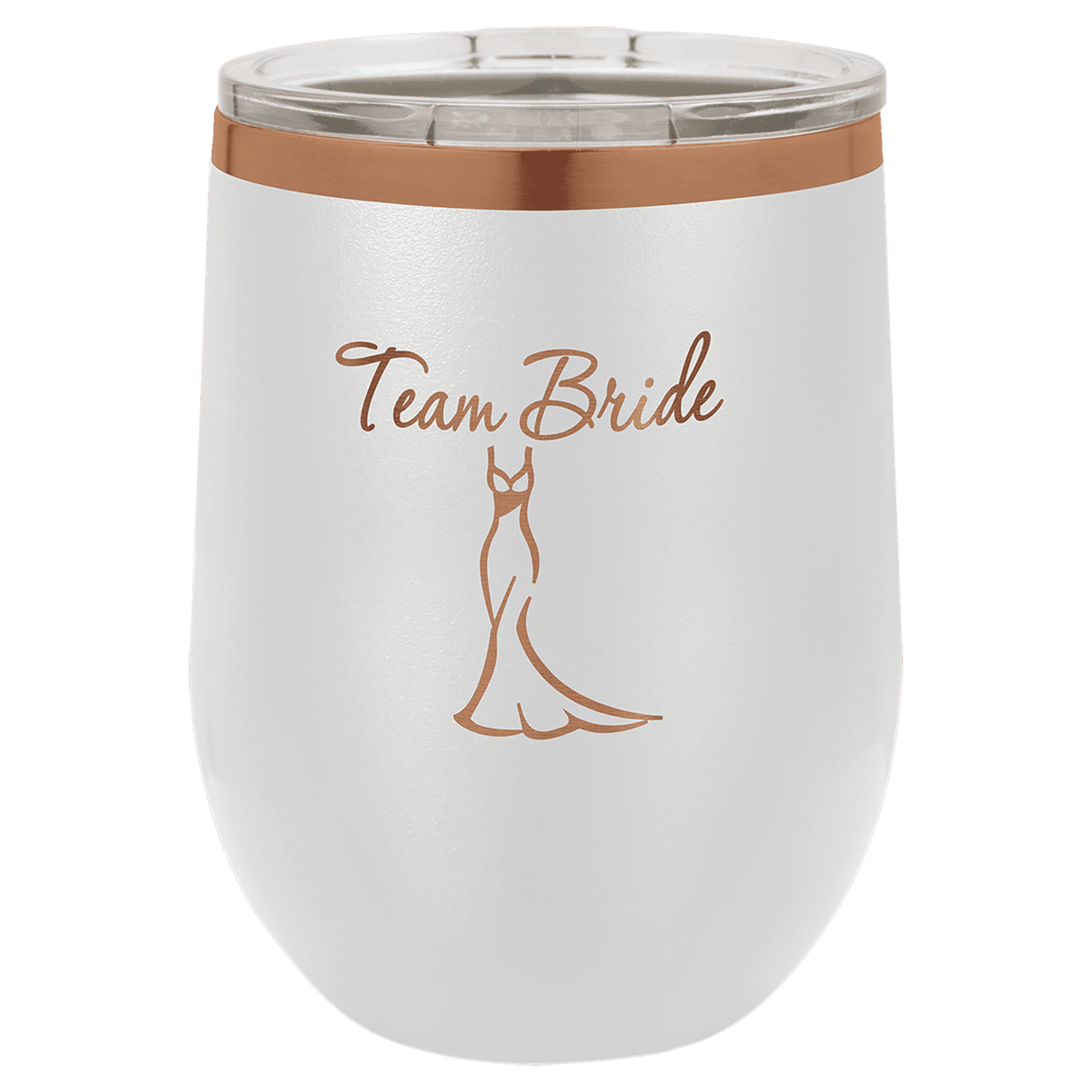 White Rose Gold Polar Camel 12 oz. Stemless Wine Tumbler