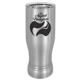 Stainless Steel 14 oz. Polar Camel Pilsner w/Clear Lid