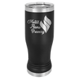 Black 14 oz. Polar Camel Pilsner with Clear Lid