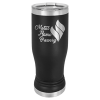 Black 14 oz. Polar Camel Pilsner with Clear Lid