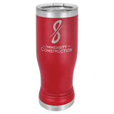 Red 14 oz. Polar Camel Pilsner with Clear Lid