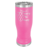 Pink 14 oz. Polar Camel Pilsner with Clear Lid