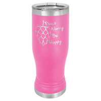 Pink 14 oz. Polar Camel Pilsner with Clear Lid